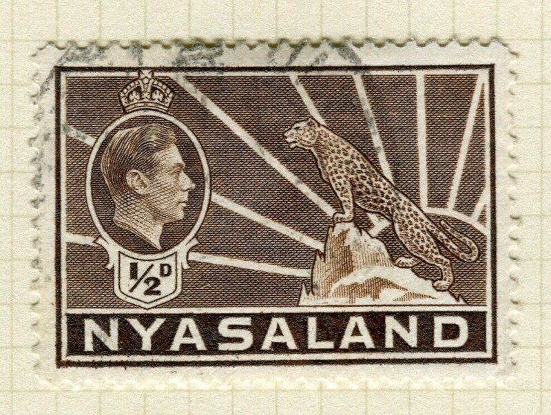 NYASALAND; 1938 early GVI issue fine used 1/2d. value