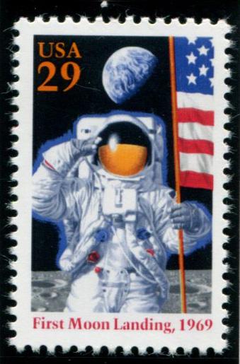 2841a US 25th Anniv of Moon Landing sgl, MNH