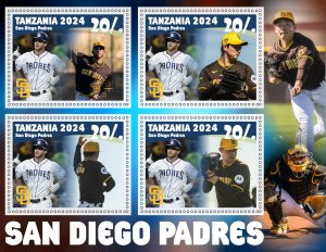 Stamps.Sports.Baseball San Diego Padres 2023 year 1+1 sheets perforated NEW