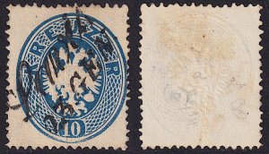 Austria - 1863 - Scott #20 - used - Lavis script Italy