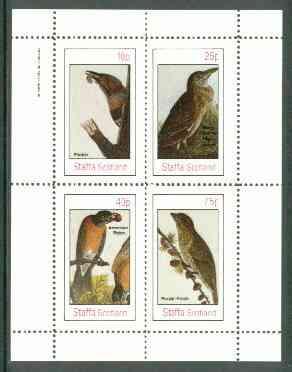 Staffa 1982 Birds #58 (Heron, Robin, etc) perf set of 4 v...
