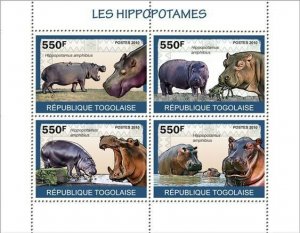 Togo 2010 MNH - Hippos. YT 2056-2059, Mi 3474-3477