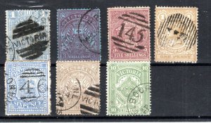 Australia - Victoria 1884-96 Stamp Duty issues between SG 256 and 272a FU CDS