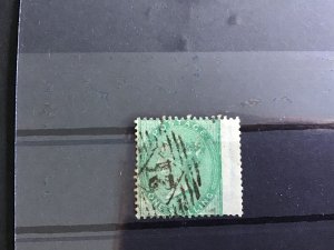 G.B. 1855 1 shilling green used stamp  R29657
