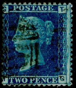 SG45, 2d blue plate 9, USED. Cat £15. TG