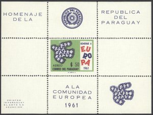 Paraguay Sc# 629a MNH Souvenir Sheet 1961 Europa