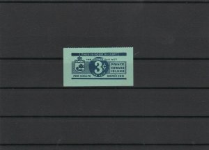 Prince Edward Island Tobacco Tax Stamp 1942 3 Cents ref 22684