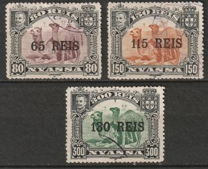 Nyassa 1903 Sc 39-41 set used