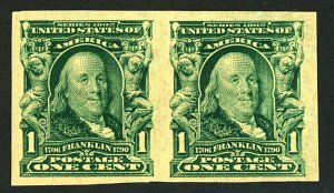 U.S. #314 MINT PAIR OG LH