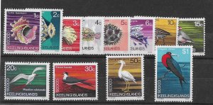 Cocos Islands Sc #8-19  set of 12 NH VF