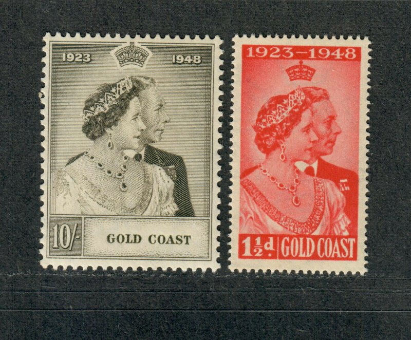 Gold Coast Sc#142+143 M/NH/VF, Silver Wedding, Cv. $35.25