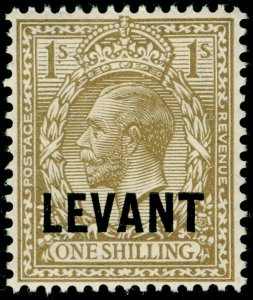 BRITISH LEVANT SG L23a, 1s olive-bistre, LH MINT. Cat £21. 