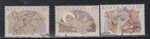 Australia # 1231-1233, Christmas, Used, 1/2 Cat.