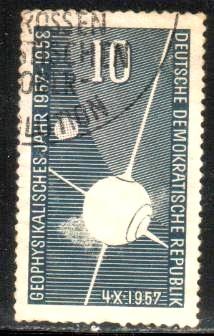 Launching of the 1st Artificial Satellite, DDR SC#370 used