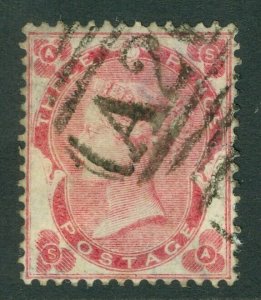 Used in Gibraltar SG 76 3d bright carmine-rose. Fine used 'A26' cancel