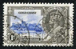 Gold Coast SG113a 1935 1d Silver Jubilee Variety EXTRA FLAGSTAFF Fine Used 