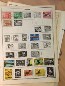 Collection of Ghana stamps from huge Harris albums