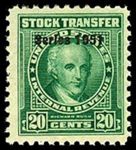 U.S. REV. DATED GREENS RD344  Mint (ID # 41079)