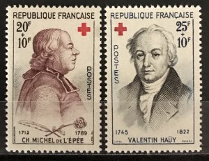 France 1959 #b337-8, Portraits, Wholesale Lot of 5, MNH, CV $18