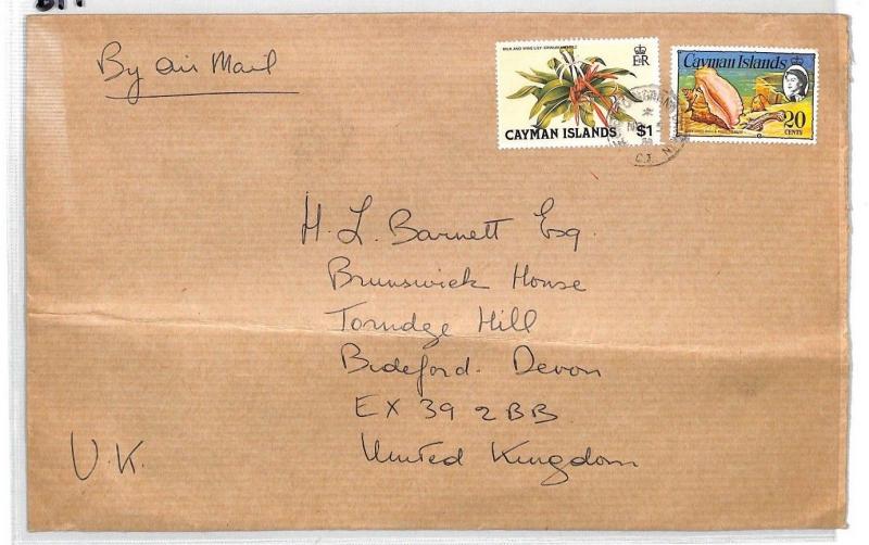 Cayman Islands *Grand Cayman* High Rate Airmail Cover {samwells} 1980 BT7