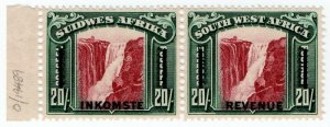 (I.B) South-West Africa Revenue : Duty Stamp 20/- (from archive)