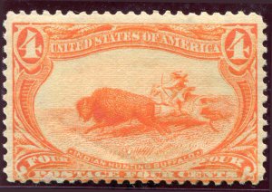US Sc# 287 Unused 4 Cent Trans Mississippi 1898
