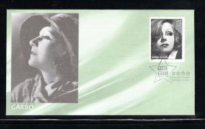 U.S.A. Sc#3943 2005 37c Greta Garbo Fleetwood cachet FDC