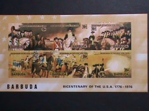 BARBUDA STAMP:1976 SC#247a BICENTENARY OF AMERICAN REVOLUTION  IMPERF: MNH S/S