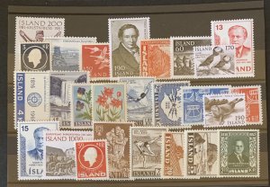 Iceland 25 different MNH