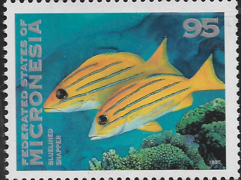 MICRONESIA, 223 MNH, BLUE LINED SNAPPER