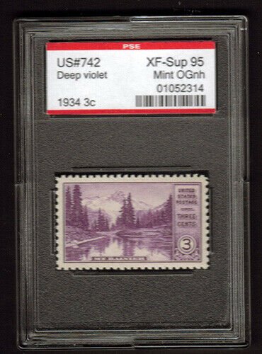 MALACK 742 XF-SUPERB OG NH, w/PSE (GRADED 95 ENCAPSULATED) en742