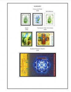 COLOR PRINTED HUNGARY 2000-2010 STAMP ALBUM PAGES (101 illustrated pages)