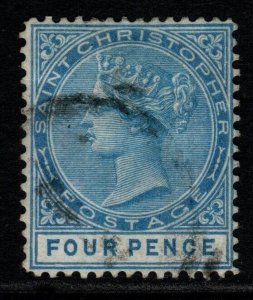 ST.CHRISTOPHER SG8 1879 4d BLUE p14 USED