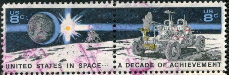 United States #1434-1435, USED BLOCK OF 4 - 1971 - USA2504NS17