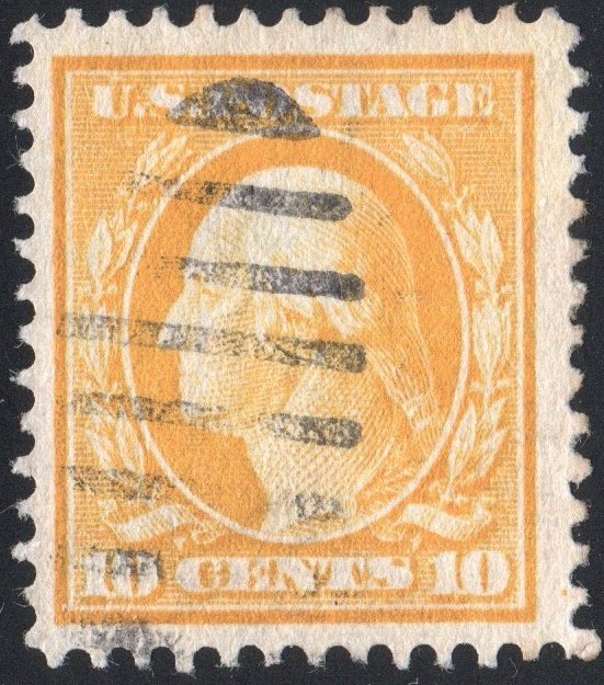 SC#338 10¢ Washington Single (1909) Used