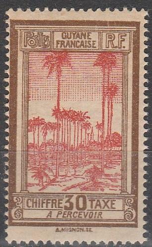 French Guiana #J16 F-VF Unused  (V4110)