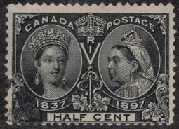 CAN SC #50 U 1897 1/2c Jubilee w/thin CV $110.00