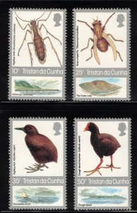 TRISTAN DA CUNHA 1987 Flightless Insects & Birds; Scott 404-07, SG 422-25; MNH