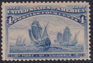 233 U.S. 1893 Columbian Exposition 4¢ issue MNH CV $150.00