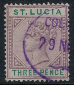 St. Lucia #32 rev usage CV $6.50