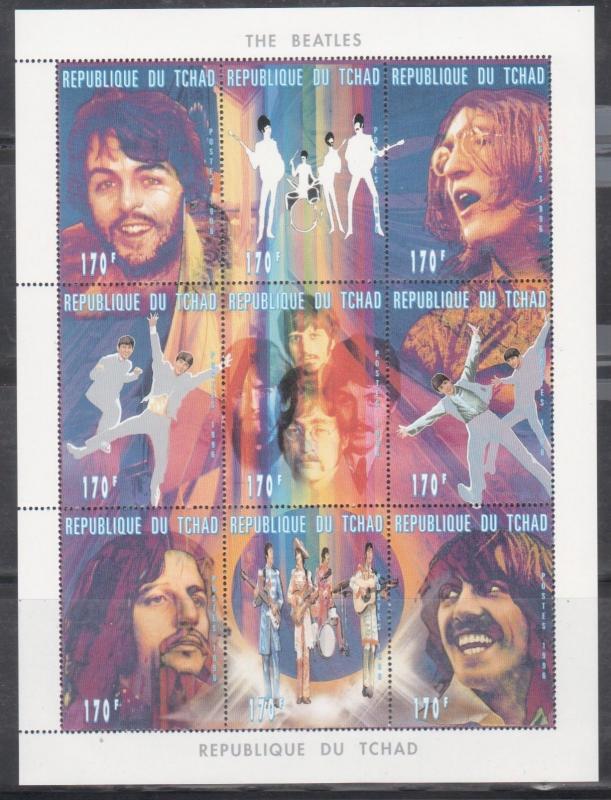 Chad 721-724K The Beatles Rock Band Mint NH