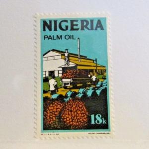 NIGERIA Sc# 300a * MH 18k Palm Oil Industry, postage stamp