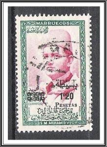 Morocco Northern Zone #22 Sultan Mohammed V Surcharged Used