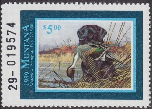 1989 Montana State Duck Stamp Mint Never Hinged VF