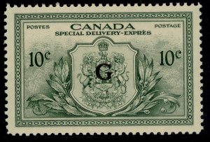 CANADA GVI SG OS21, 10c green, M MINT. Cat £26.