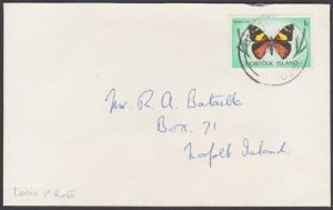 NORFOLK IS 1977 1c local rate cover - 1c Butterfly..........................M644