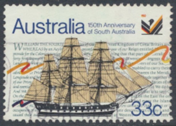 Australia SG 1000  Sc#  974 Used  ship HMS Buffalo   see details  / scans 
