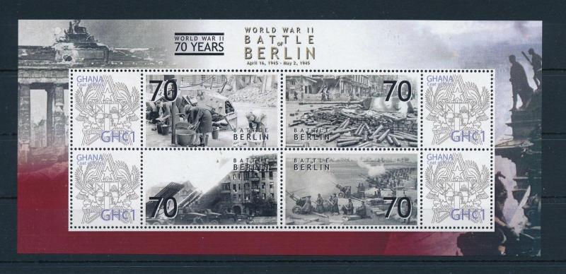 [81153] Ghana 2009 Second World war Battle of Berlin Sheet MNH