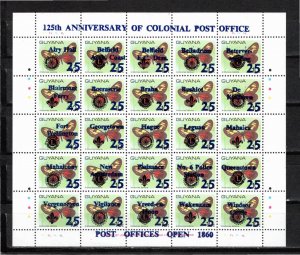 Guyana 1985 MNH Sc 944 Sheet of 25 (different overprints)