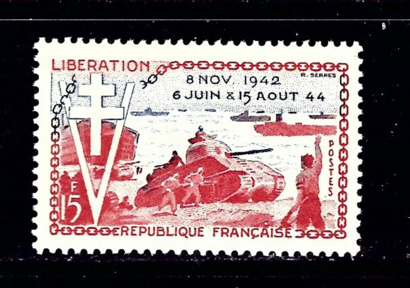 France 718 MH 1954 10th Anniv of Liberation